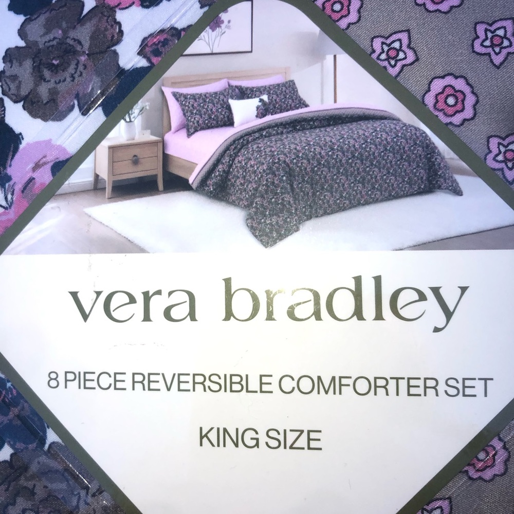 Vera Bradley  Floral Reversible Comforter Set - King